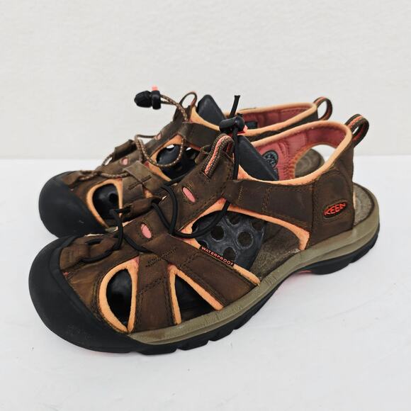 Keen Women's Newport Leather Hiking Sandals Brown 10 - Picture 2 of 7
